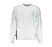 Cotton Crew Neck Sweatshirt with Logo Print - male - Calvin Klein - Sweatshirts - White - 2XL - Sweatshirts & Hoodies 2XL