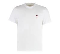 AMI Paris Men's Small Red ADC Classic T-Shirt White