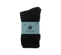 Cotton Crew Socks Size 3538- Black Underwear Beverly Hills Polo Club Black 38