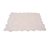 Cotton Crochet Lace, Tablecloth Rectangle Shape 40x60cm, Vintage Style Cotton Tablecloth Crochet Tablecloth, for Home Dining Table, Cafe Shop Furniture Decoration(Beige)