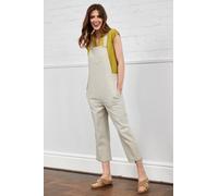Cotton Cropped Dungarees Nomads Clothing Ecru 8