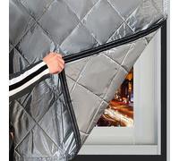 Cotton Curtain Window Full Size Customizable,Window Insulation Kits,Winter Stop Draft Keep Cold Out Window Cover Thermal Protective Curtain for Window Windproof Noise (90x100cm,A)