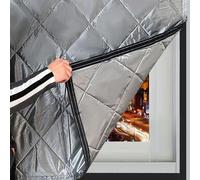 Cotton Curtain Window Full Size Customizable,Window Insulation Kits,Winter Stop Draft Keep Cold Out Window Cover Thermal Protective Curtain for Window Windproof Noise (90x180cm-A,A)