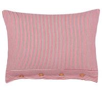 Cotton Cushion Striped 40 x 60 cm Red and White AALITA