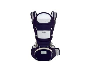 (Cotton Dark Blue) Baby Carrier Ergonomic Infant Multifunctional Waist Stool Newborn To Toddler Multi-use Before and After Kangaroo Bag Accessories