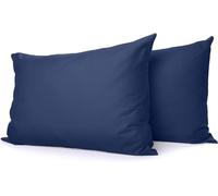 Cotton Delight Standard Pillow Cases Set of 2 Blue 100% Natural Cotton 800 Thread Count Pillowcases Premium Blue Cotton Cushion Covers, Standard Pillowcase Pillow Covers, 20 x 26 inch