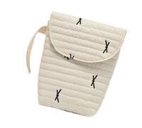 Cotton Diaper Bag Nappy Case Poratble Handbag Strollers Hanging Bag with Beautiful Embroidery Pattern for Busy Families Cotton Strollers