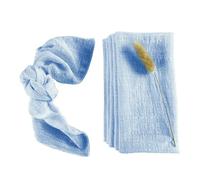 Cotton Dinner Cloth Napkins， 10Pack 30x30cm Pink Sewing Cloth Napkins Cotton Factory Fabric Serviette(Light Blue)