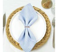 Cotton Dinner Cloth Napkins， 10pcs 30x30cm Cotton Cloth Napkins Gauze Pink Reusable for Wedding Decor(White Blue)