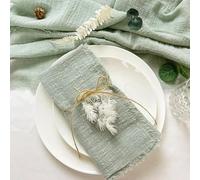 Cotton Dinner Cloth Napkins， 50pc Sage Green Cotton Gauze Table Napkins 42x42cm(Vert Clair)