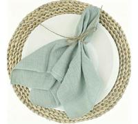 Cotton Dinner Cloth Napkins， 6pcs Cotton Cloth Napkins Gauze 30x30cm Fabric for Wedding Decor(Sage Green)