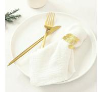 Cotton Dinner Cloth Napkins， 6pcs Cotton Cloth Napkins Gauze 30x30cm Fabric for Wedding Decor(White)