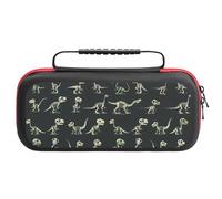 Cotton Dinosaurs Dino Skeletons Skulls Bones Carry Case for Switch Hard Shell Protective Cover Pouch Travel Carrying with Handle