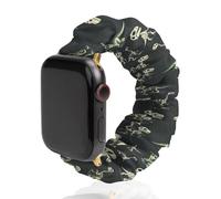 Cotton Dinosaurs Dino Skeletons Skulls Bones Replacement Watchband Cute Printed Watch Strap Elastic Solo Loop Bands Compatible for Apple Watch 38mm/40mm