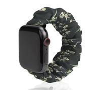 Cotton Dinosaurs Dino Skeletons Skulls Bones Replacement Watchband Cute Printed Watch Strap Elastic Solo Loop Bands Compatible for Apple Watch 38mm/40mm