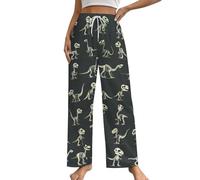 Cotton Dinosaurs Dino Skeletons Skulls Bones Women's Lounge Pant Print Pyjama Bottoms Pjs Trousers Sleep Nightwear Pajama Pants S