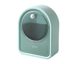 Cotton Dispenser | Cotton Swab Container | Q Tip Storage On Wall | Wattbausch Donor Box Shaped House | Dead Wall-Donor for Bathrooms, Bedrooms, The B, green, Se référer au descriptif, Refer to
