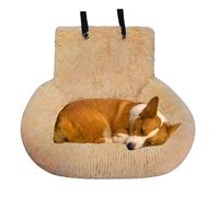 Cotton Dog Car Seat | Detachable Plush Pet Car Travel Carrier Bed - Washable Plush Dog Car Seat Bed, Soft Dog Booster Seat With Leash And Strap Fits/Trucks/SUV/Pickup