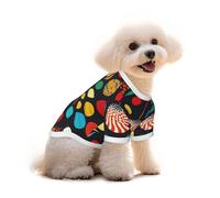Cotton Dog Cat T-Shirt - Cherry Explosion Breathable Summer Vest for Small Dogs, Soft Puppy Tank Top, Lightweight Pet Clothes Large