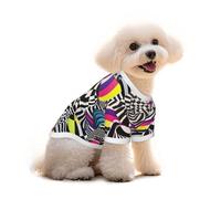 Cotton Dog Cat T-Shirt - Complex Psychedelic patterns1 Breathable Summer Vest for Small Dogs, Soft Puppy Tank Top, Lightweight Pet Clothes Large