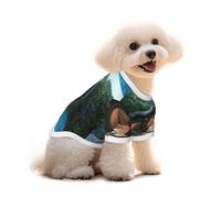 Cotton Dog Cat T-Shirt - Mysterious cave Breathable Summer Vest for Small Dogs, Soft Puppy Tank Top, Lightweight Pet Clothes Medium