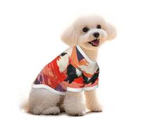 Cotton Dog Cat T-Shirt - The Bald Eagle in the Sunset Sky Breathable Summer Vest for Small Dogs, Soft Puppy Tank Top, Lightweight Pet Clothes Medium