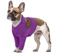 Cotton Dog Sleeve Front Legs, Soft Long Legged Sleeve Dog Wound Protection Suit, Stop Pet From Getting To Operation Site And Keep Clean(Dark purple, S)