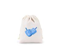 Cotton Drawstring Bag 5Pcs 5x7in Happy Drawstring Bags Soft Cotton Dreidel & Menorah Print Decoration(Color 3)