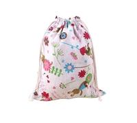 Cotton Drawstring Bag Cotton Linen Drawstring Bag Cute Cartoon Pattern Animal Plant Print Fabric Pouch Storage Sundry OrganizerBags(Color 7,M-19.4x24cm)