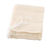 Cotton Drawstring Straining Bags 10x15cm Reusable Filter Bags for Tea Brewing Cooking Stock Separating Spices Herbal Infusions Food Straining for Kitchen Use(100 Pack)