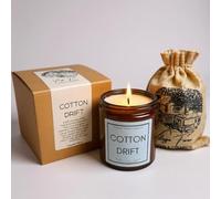 Cotton Drift Luxury Hand Poured Candle | Eco Friendly | Vegan | Hand Crafted, | 50+ Hour Burn Time | Soy Wax Premium Candle | Handmade by Village Farm Candles | Handmade | Artisian | Small Batch|