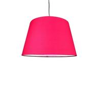 Cotton Drum Shade Vintage Tapered Fabric Easy Fit Table Lamp & Ceiling Pendant Light Shade (12" (30cm), Hot Pink)