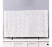 Cotton Dust Cover,Indoor TV Protective Covers,Floral Lace Television Cover For Flat Screen,Anti-wear,Washable,for Living Room,TV Decor,For 26 To 65 Inches,Easy To Install