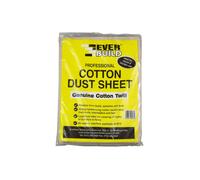 COTTON Dust Sheet Cloth - 3100mm x 2400mm (3.1x2.4m) PROVIDES SPILL & DUST PROTECTION
