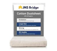 Cotton Dust Sheets 12'x9' (3.6m x 2.7m) - Reusable & Washable Drop Cloths for Painting, Decorating, Furniture & Floor Protection