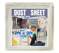 Cotton Dust Sheets For Decorating & Painting 12' X 9'(3.6 X 2.7M) Drop Cloth & Paint Cover Dust Sheets For Furniture - Jms Bridge