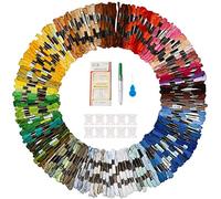 Cotton Embroidery Thread, 150 Skeins Embroidery String Rainbow Color, Cotton Embroidery Floss, Cross Stitch Embroidery Floss, Cross Stitch Threads for Knitting DIY Crafts Friendship Bracelets