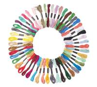 Cotton Embroidery Thread Six-Strand 8m Floss for Cross Stitch DIY Crafts | Smooth Feel, Rich Lustre, Gentle on Hands, Colourful Selection for Beginners, Parents, , Bedsheets and Fabric Decoration