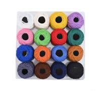 Cotton Embroidery Threads 16pcs Multi-Colour Pack for Friendship Bracelets Making Kits Cross Stitch Floss Soft 8m Skeins(16PCS-single color)