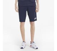 Cotton Essential Shorts with Small Logo Print Navy Blue