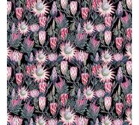 Cotton Fabric - Beautiful Pink Protea Flowers - Craft Fabric Material Metre - 140cm - 55" Wide - Per Metre