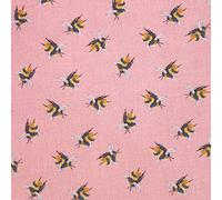 Cotton Fabric Bee Fabric for Dress Masks Quilting Material Bumblebee 140cm Wide (Candy Pink, Per Half Metre)