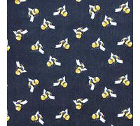 Cotton Fabric Bee Fabric for Dress Masks Quilting Material Bumblebee 140cm Wide (Navy Blue, Per Half Metre)