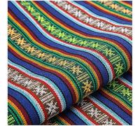 Cotton Fabric Boho for DIY Sewing,Ethnic Pattern Upholstery Fabric by The Metre,150cm Wide Vintage Geometric Fabric for Quilting Clothing (Green1)