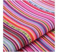 Cotton Fabric Boho for DIY Sewing,Ethnic Pattern Upholstery Fabric by The Metre,150cm Wide Vintage Geometric Fabric for Quilting Clothing (Pink1)