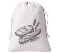 Cotton Fabric Bread Freshnesses Bag With Drawstring And Lined Reusable Container For Sandwich Rolls Pastries Cotton And TPU Reusable Bag
