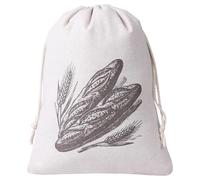 Cotton Fabric Bread Freshnesses Bag With Drawstring And Lined Reusable Container For Sandwich Rolls Pastries Cotton And TPU Reusable Bag