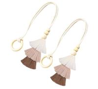 Cotton Fabric Curtain Tiebacks Clip Set Of 2 Window Drapery Holdbacks Ties Easy Installation Decorative Room Accent Easy Installation Curtain Clip Set
