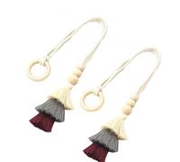 Cotton Fabric Curtain Tiebacks Clip Set Of 2 Window Drapery Holdbacks Ties Easy Installation Decorative Room Accent Easy Installation Curtain Clip Set