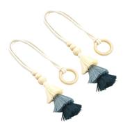Cotton Fabric Curtain Tiebacks Clip Set Of 2 Window Drapery Holdbacks Ties Easy Installation Decorative Room Accent Easy Installation Curtain Clip Set